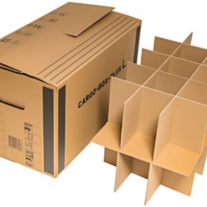 SMARTBOXPRO Carton à verres, en carton ondulé, brun