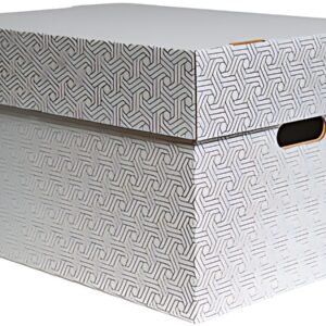 SMARTBOXPRO Boîte de rangement, grand, blanc/gris