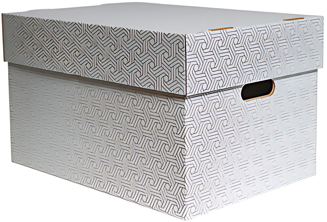 SMARTBOXPRO Boîte de rangement, grand, blanc/gris