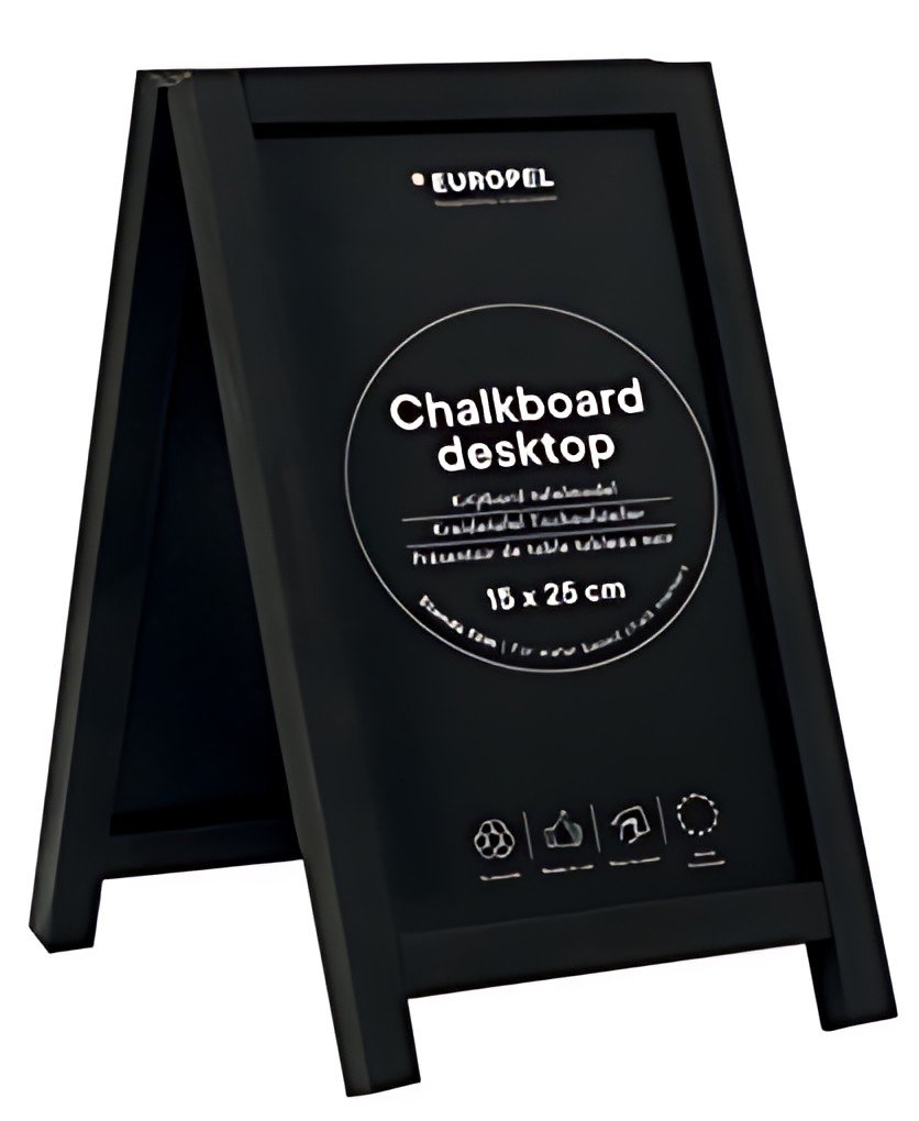 EUROPEL Ardoise de table, mini, noir