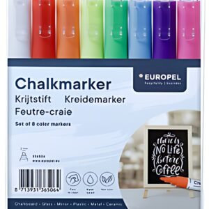 EUROPEL Marqueur craie 3 mm, étui de 8, assorti