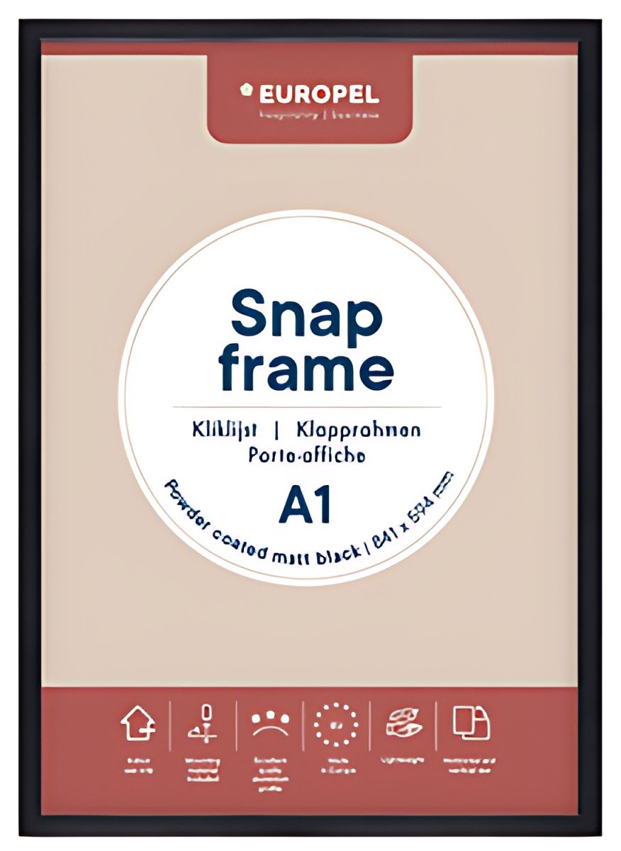 EUROPEL Cadre porte-affiche Premium+, A3, noir