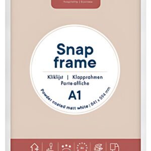 EUROPEL Cadre porte-affiche premium+, A1, blanc