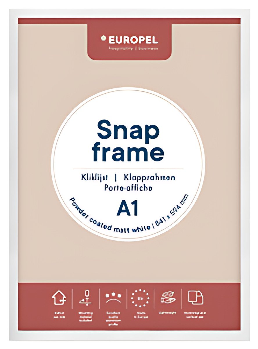 EUROPEL Cadre porte-affiche premium+, A2, blanc
