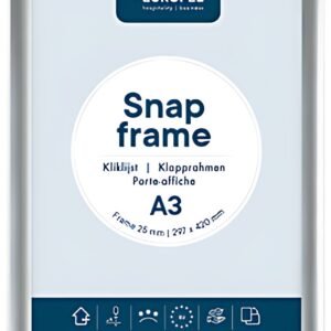 EUROPEL Cadre porte-affiche premium, B2, 25 mm, argent