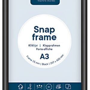 EUROPEL Cadre porte-affiche premium, A4, 25 mm, noir