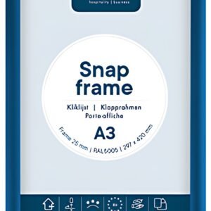 EUROPEL Cadre porte-affiche premium, A3, 25 mm, bleu