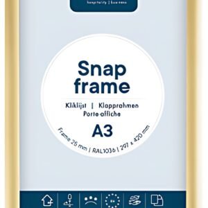EUROPEL Cadre porte-affiche premium, A4, 25 mm, doré