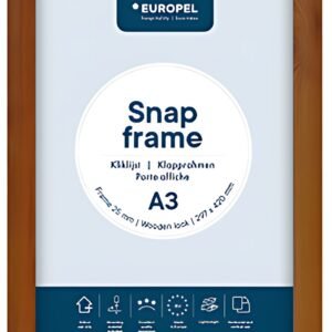 EUROPEL Cadre porte-affiche premium, A4, 25 mm, aspect bois