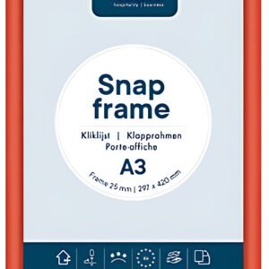 EUROPEL Cadre porte-affiche premium, A3, 25 mm, rouge