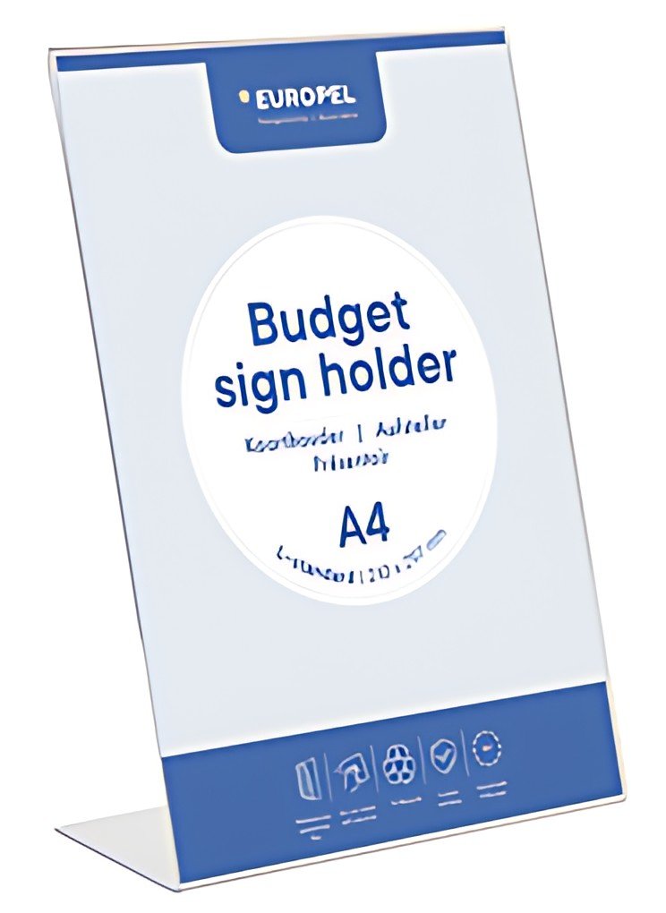 EUROPEL Porte-visuel Budget, A4 portrait, incliné