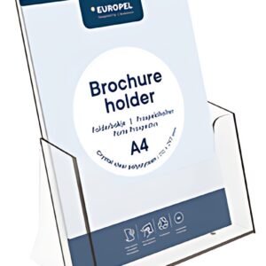 EUROPEL Porte-brochures, A5 portrait, transparent