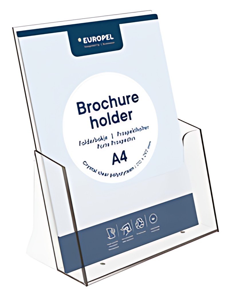 EUROPEL Porte-brochures, A5 portrait, transparent