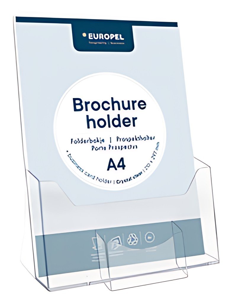 EUROPEL Porte-brochures, A4, avec compartiment pour cartes
