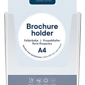 EUROPEL Porte-brochures mural, A4 portrait, transparent