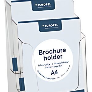 EUROPEL Porte-brochures, A4 portrait, transparent