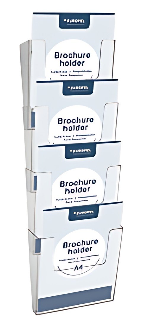 EUROPEL Porte-brochures mural, A4 portrait, transparent