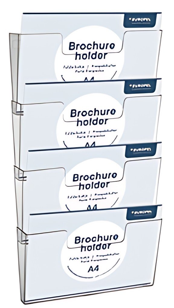 EUROPEL Porte-brochures mural, A4 paysage, transparent