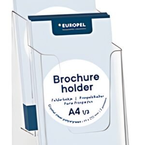 EUROPEL Porte-brochures, 1/3 A4 portrait, transparent