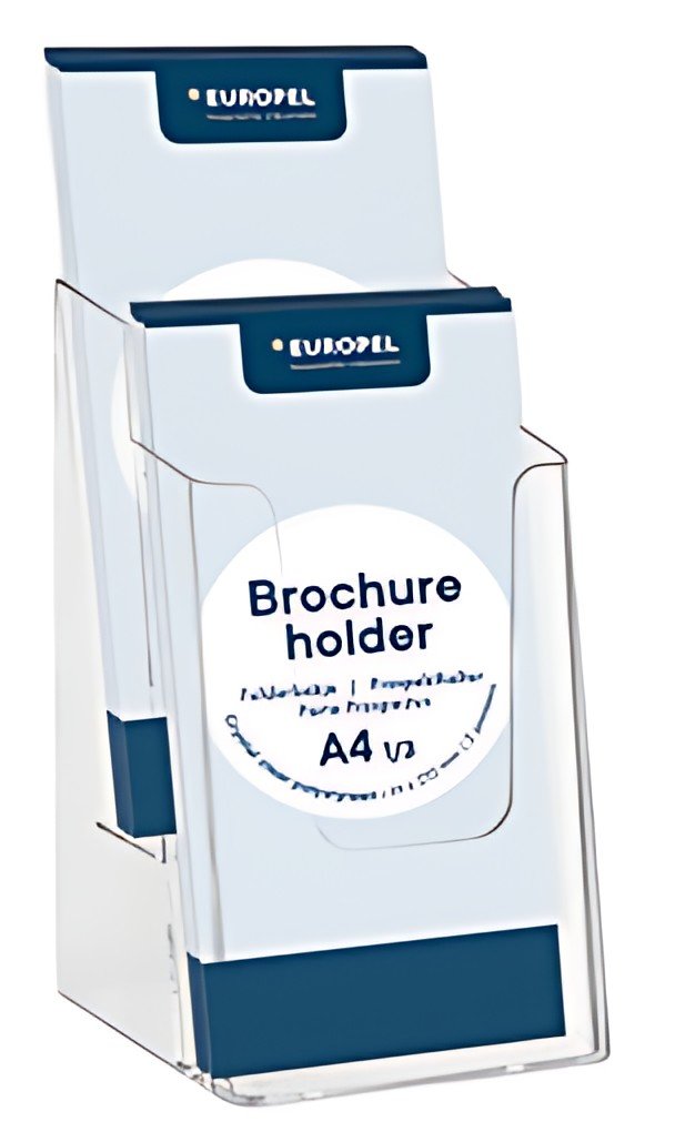 EUROPEL Porte-brochures, 1/3 A4 portrait, transparent