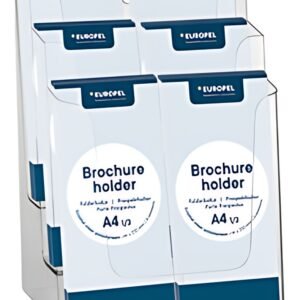 EUROPEL Porte-brochures, 1/3 A4 portrait, transparent