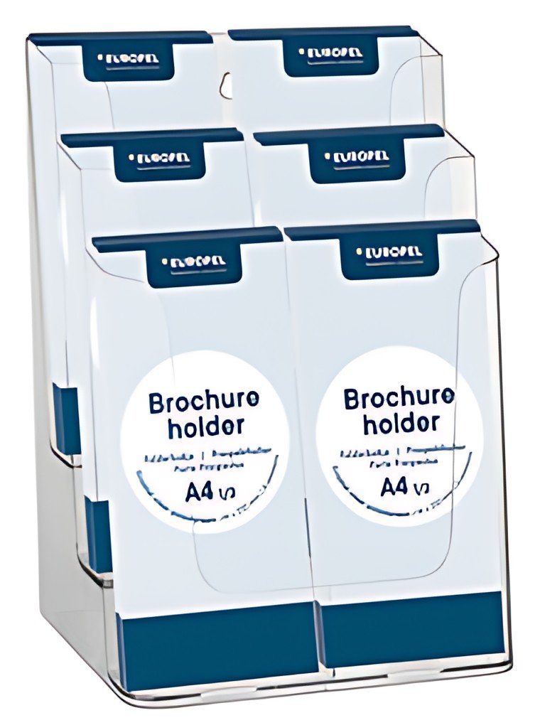 EUROPEL Porte-brochures, 1/3 A4 portrait, transparent