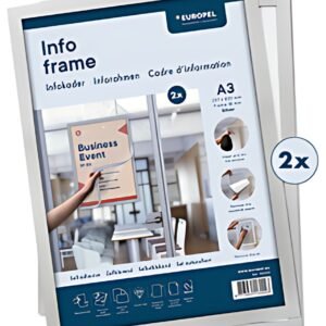 EUROPEL Cadre magnétique INFO FRAME, A3, argent