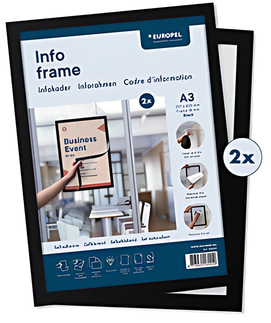 EUROPEL Cadre magnétique INFO FRAME, A3, noir