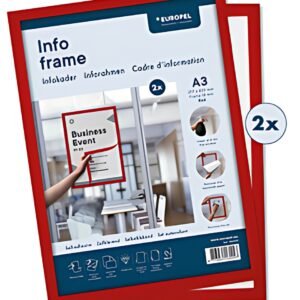 EUROPEL Cadre magnétique INFO FRAME, A3, rouge