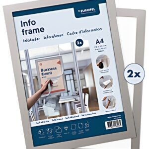 EUROPEL Cadre magnétique INFO FRAME, A4, argent
