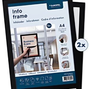 EUROPEL Cadre magnétique INFO FRAME, A4, noir
