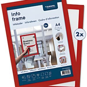 EUROPEL Cadre magnétique INFO FRAME, A4, rouge