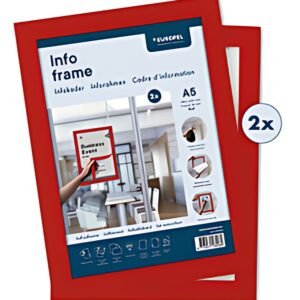 EUROPEL Cadre magnétique INFO FRAME, A5, rouge