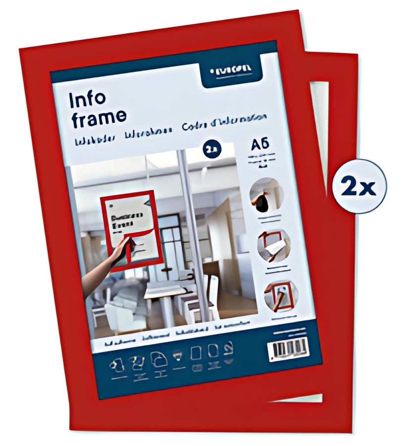 EUROPEL Cadre magnétique INFO FRAME, A5, rouge