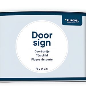 EUROPEL Plaque de porte, 210 x 100 mm, argent