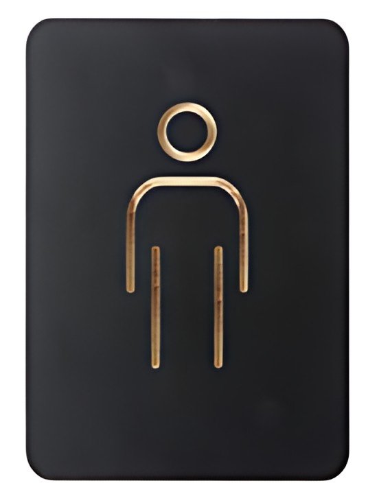EUROPEL Pictogramme "WC hommes", noir