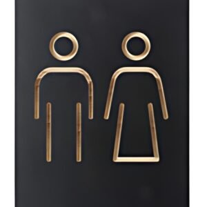 EUROPEL Pictogramme "WC hommes & femmes", noir