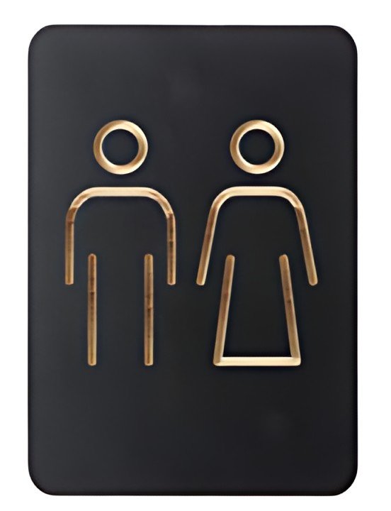 EUROPEL Pictogramme "WC hommes & femmes", noir