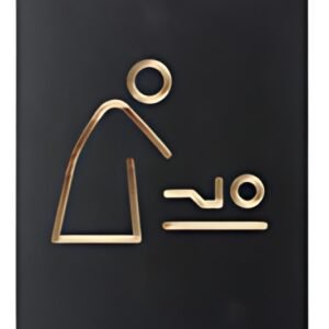 EUROPEL Pictogramme "espace change bébé", noir