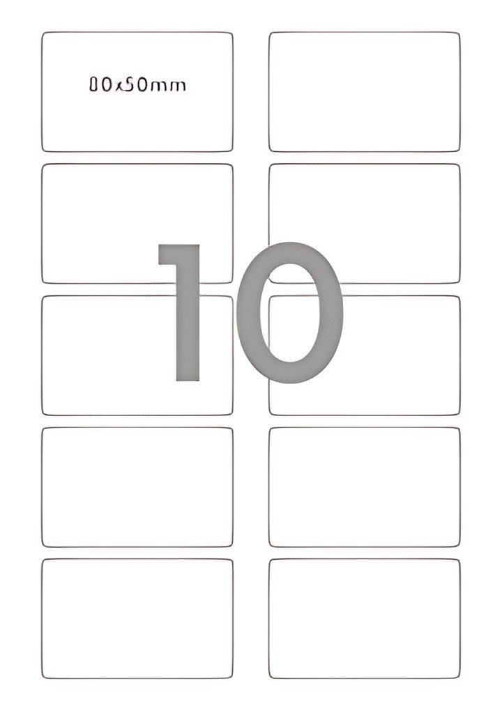 rillprint Étiquette porte-nom, 80 x 50 mm, blanc