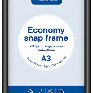 EUROPEL Cadre porte-affiche Economy, A5, 25 mm, noir