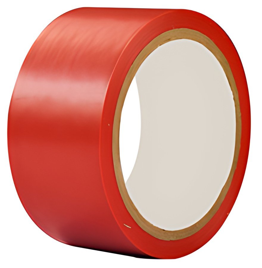 rillprint Bande de marquage au sol, 50 mm x 33 m, rouge