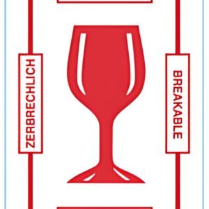 rillprint Étiquette d'avertissement "BREAKABLE"