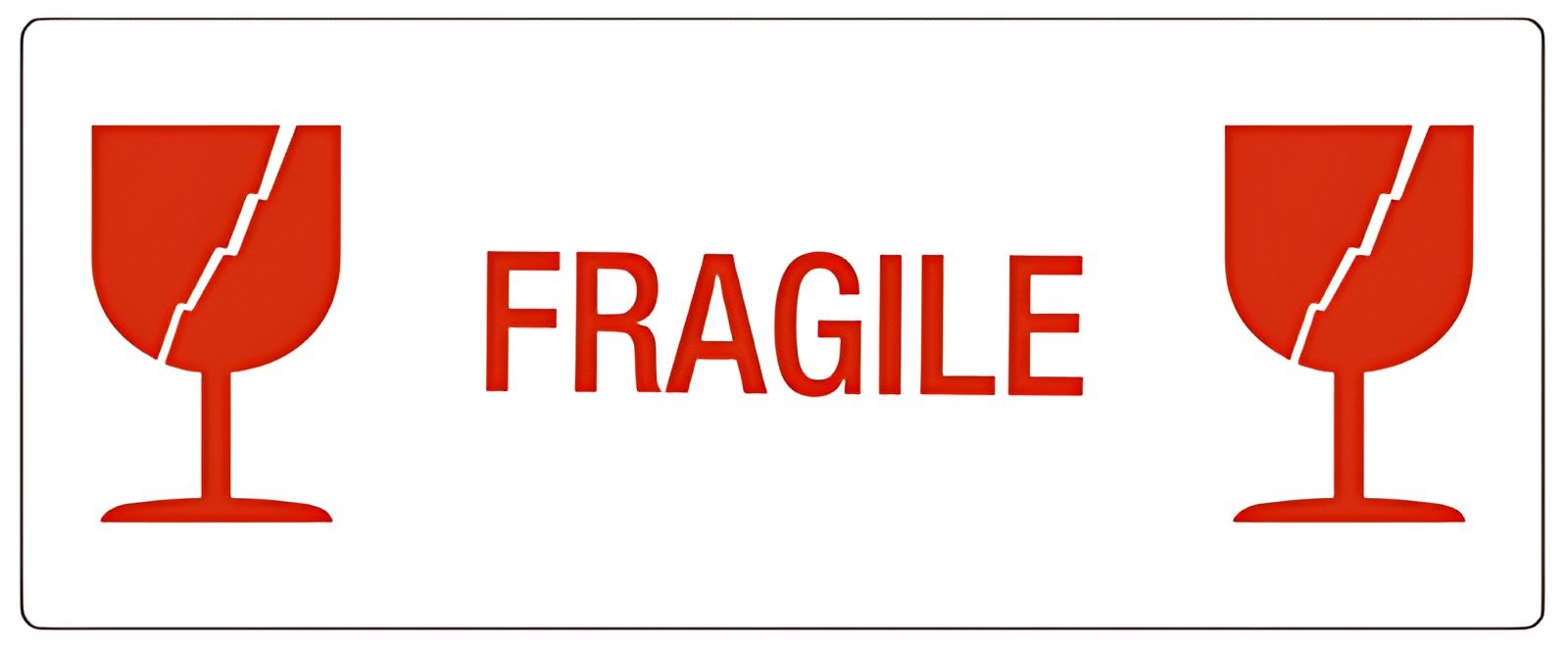 rillprint Étiquette d'avertissement "FRAGILE"