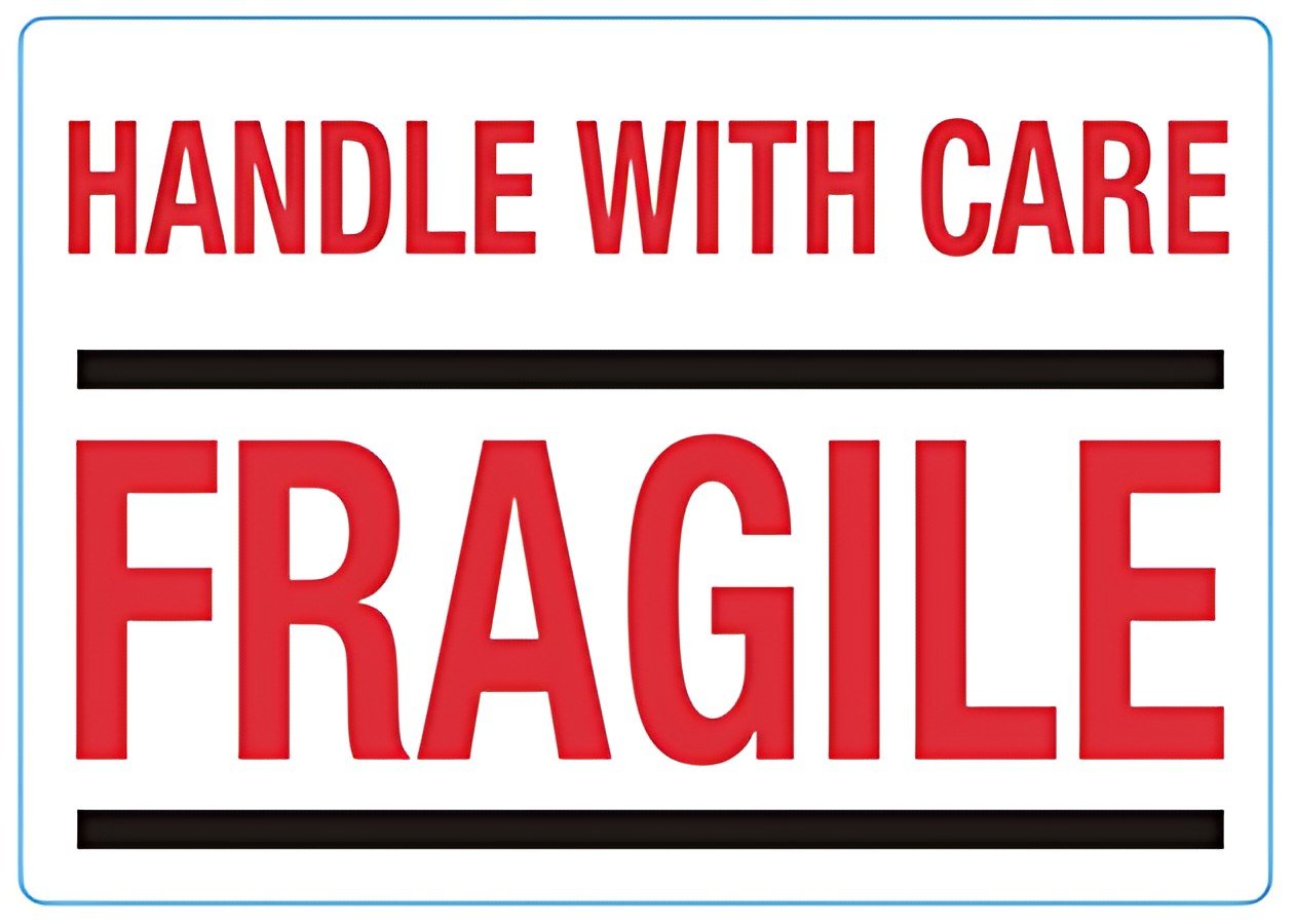 rillprint Étiquette "HANDLE WITH CARE / FRAGILE"