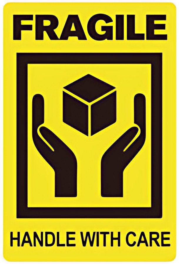 rillprint Étiquette "HANDLE WITH CARE / FRAGILE"