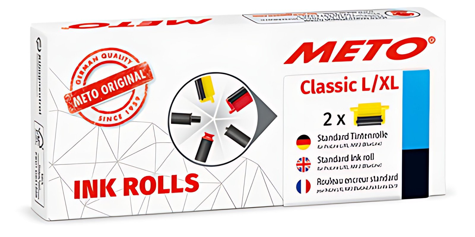 METO Rouleau d'encre pour étiqueteuse Classic L/XL, noir