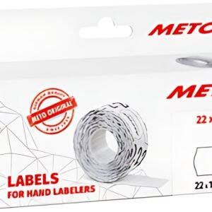 METO Étiquette pour étiqueteuse de prix, 22 x 16 mm, blanc