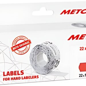 METO Étiquette pour étiqueteuse de prix, 26 x 16 mm, rouge