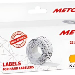 METO Étiquette pour étiqueteuse de prix, 26 x 16 mm, orange